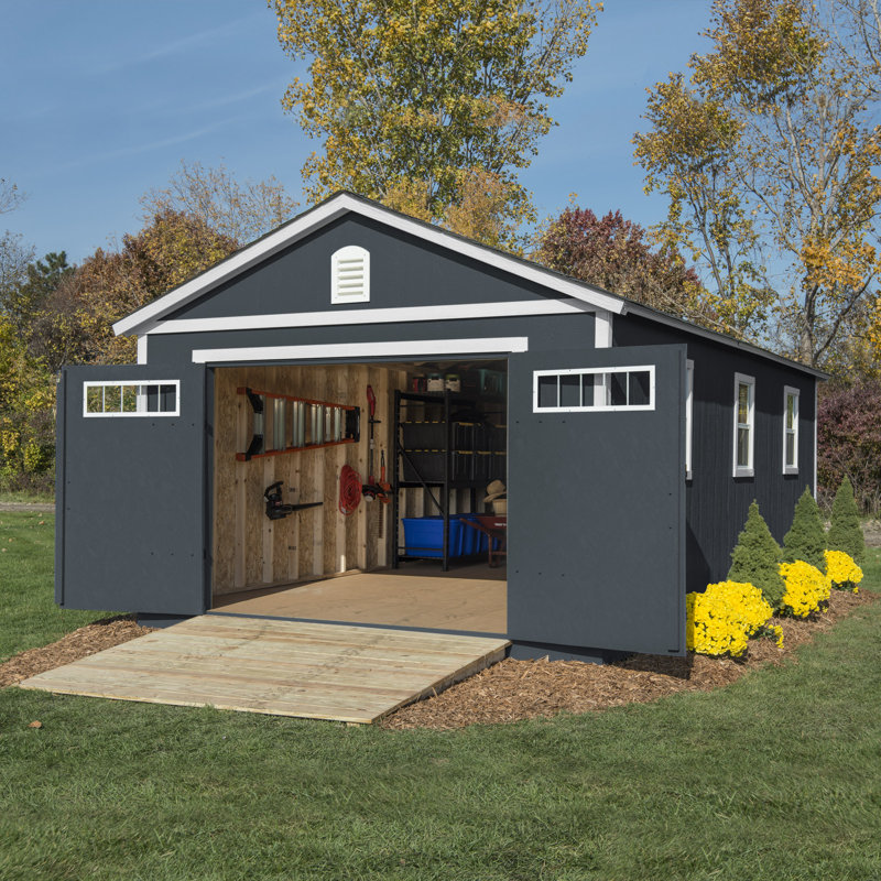 Handy Home Manhattan 12 ft. W x 24 ft. D Wood Storage Shed & Reviews